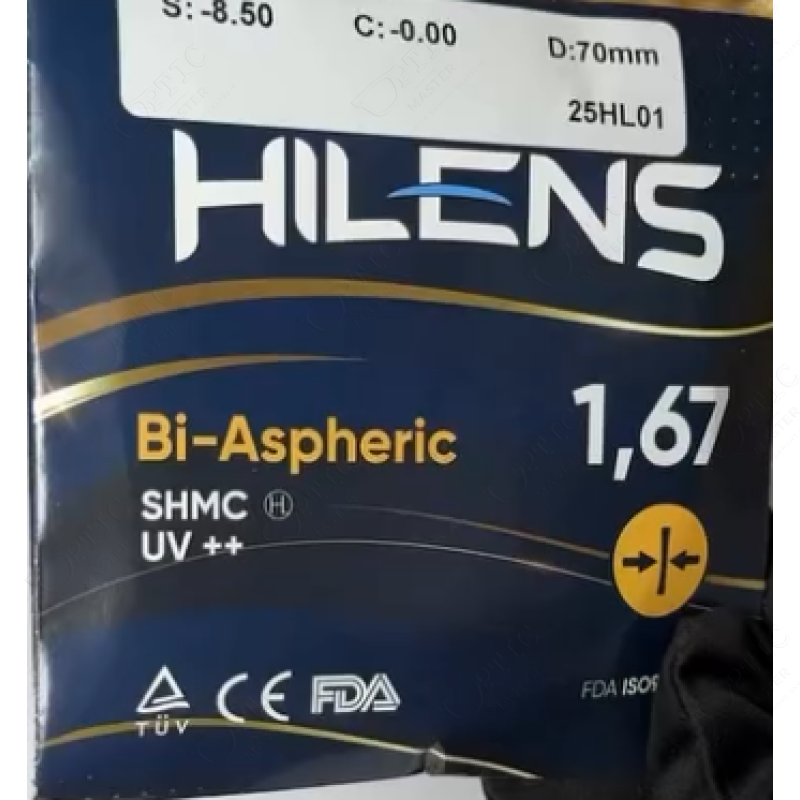 Линзы для очков 1,67 Bi-Aspherisc UV++ SHMC